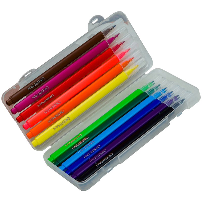 Set 12 carioci colorate cu varf rotund lavabile, Soricelul Chitibus